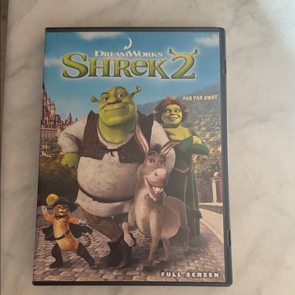 Dreamworks Shrek 2 DVD with Green and Brown Cover